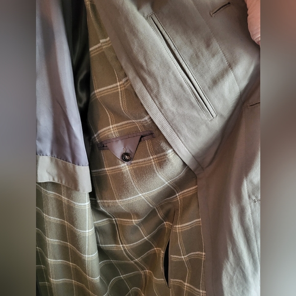 Roundtree and Yorke Rainwear Tan Men's Long Jacket 44 Reg - Picture 6 of 6